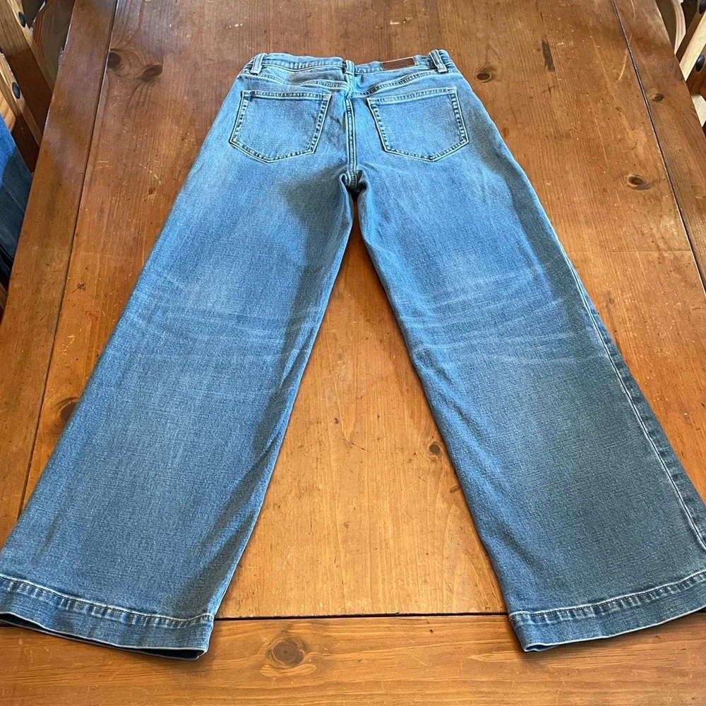 Lands' End High-Rise Wide Leg Women's Jeans in Light Blue Denim - Picture 5 of 5